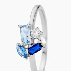 Discount Histoire d'Or Bague Guillemette Argent Blanc Pierre D'imitation