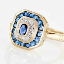 Best Histoire d'Or Bague Hans Plaqué Or Oxyde Pierre