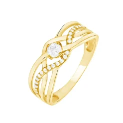 Histoire d'Or Bague Harmonia Or Jaune Oxyde De Zirconium
