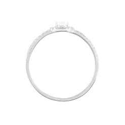 Online Histoire d'Or Bague Hildana Or Blanc Oxyde De Zirconium