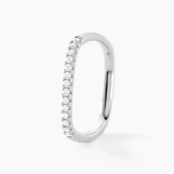 Clearance Histoire d'Or Bague Infini Pop De Zirconium argent blanc oxyde