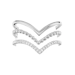 Online Histoire d'Or Bague Irina Argent Blanc Oxyde De Zirconium