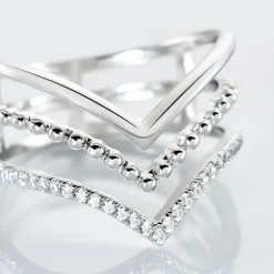 Online Histoire d'Or Bague Irina Argent Blanc Oxyde De Zirconium