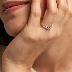 Histoire d'Or Bague Ishtar Argent Blanc Oxyde De Zirconium* Bagues|Bagues Fantaisie