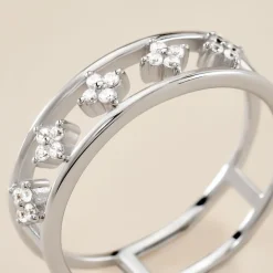 Discount Histoire d'Or Bague Isia Argent Blanc Oxyde De Zirconium