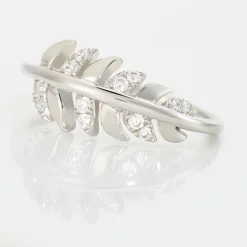 Histoire d'Or Bague Jade Argent Blanc Oxyde De Zirconium