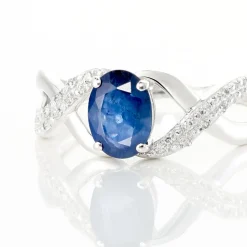 Histoire d'Or Bague Jess Or Blanc Saphir Et Diamant* Bagues|Bagues Avec Pierre