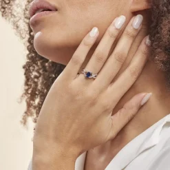 Histoire d'Or Bague Jess Or Blanc Saphir Et Diamant* Bagues|Bagues Avec Pierre