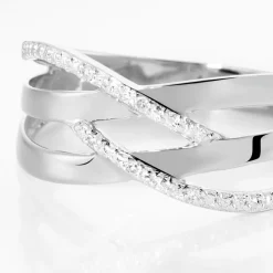 Online Histoire d'Or Bague Joassine Or Blanc Diamant