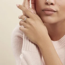 Histoire d'Or Bague Jone Or Blanc Diamant* Bagues|Bagues Avec Pierre