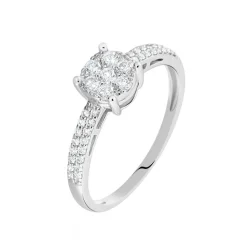 Histoire d'Or Bague Julia Or Blanc Diamant Synthetique* Bagues|Bagues Avec Pierre