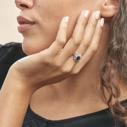 Hot Histoire d'Or Bague Justine Or Blanc Saphir Et Diamant