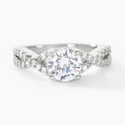 Hot Histoire d'Or Bague Karin Argent Blanc Oxyde De Zirconium