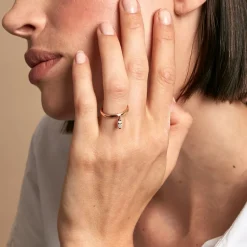 Hot Histoire d'Or Bague Kenta Argent Rose Oxyde De Zirconium