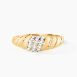 Histoire d'Or Bague Khadiga Or Jaune Diamant* Bagues|Bagues Avec Pierre