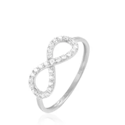 Discount Histoire d'Or Bague Klothilda Or Blanc Oxyde De Zirconium