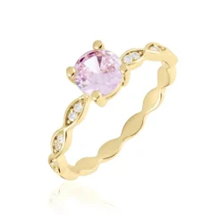 Best Histoire d'Or Bague Kurt Plaqué Or Jaune Oxyde De Zirconium plaqué or jaune oxyde rose