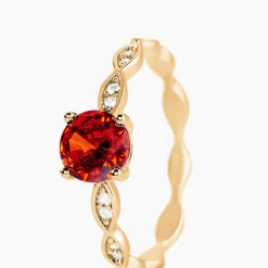 Sale Histoire d'Or Bague Kurt Plaqué Or Jaune Oxyde De Zirconium plaqué or jaune oxyde grenat