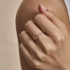 Clearance Histoire d'Or Bague Kurt Plaqué Or Jaune Oxyde De Zirconium plaqué or jaune oxyde champagne