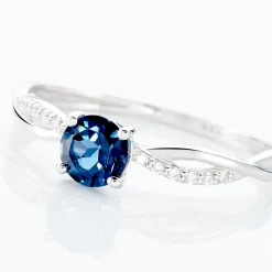 Hot Histoire d'Or Bague Lalia Or Blanc Topaze Et Oxyde De Zirconium