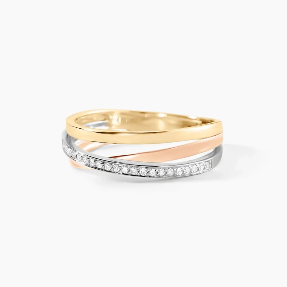 Histoire d'Or Bague Layan Or Tricolore Diamant* Bagues|Bagues Avec Pierre
