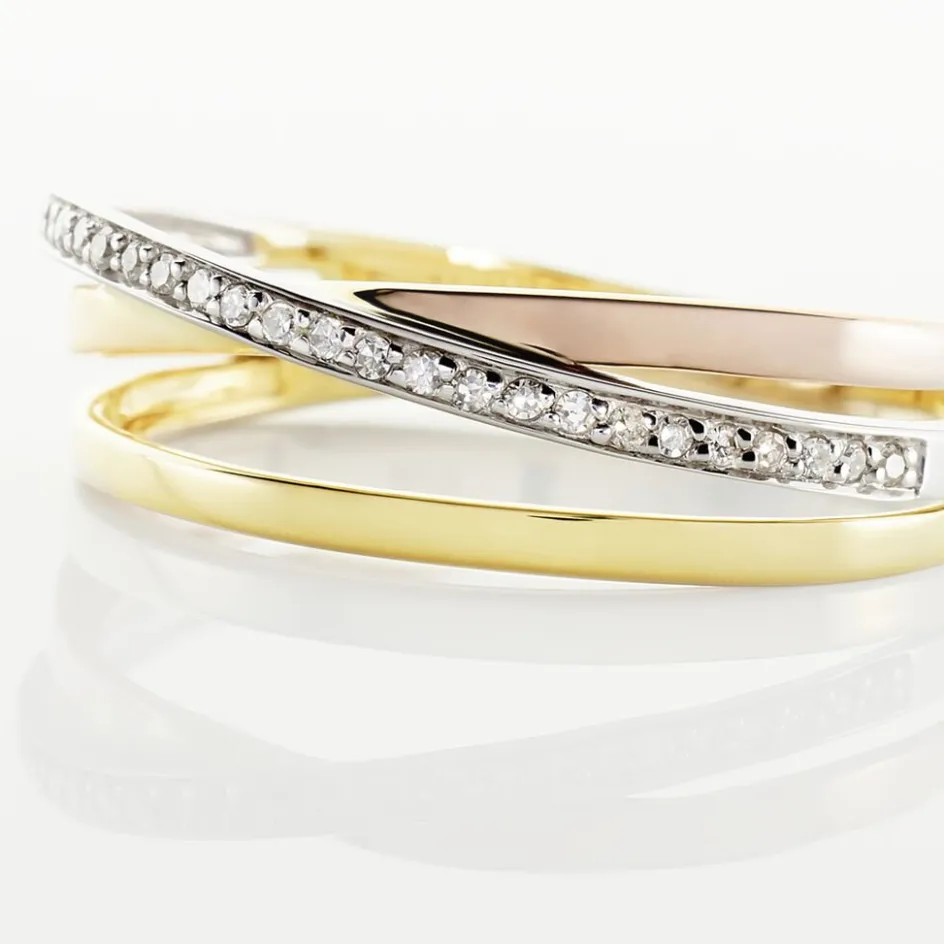 Histoire d'Or Bague Layan Or Tricolore Diamant* Bagues|Bagues Avec Pierre