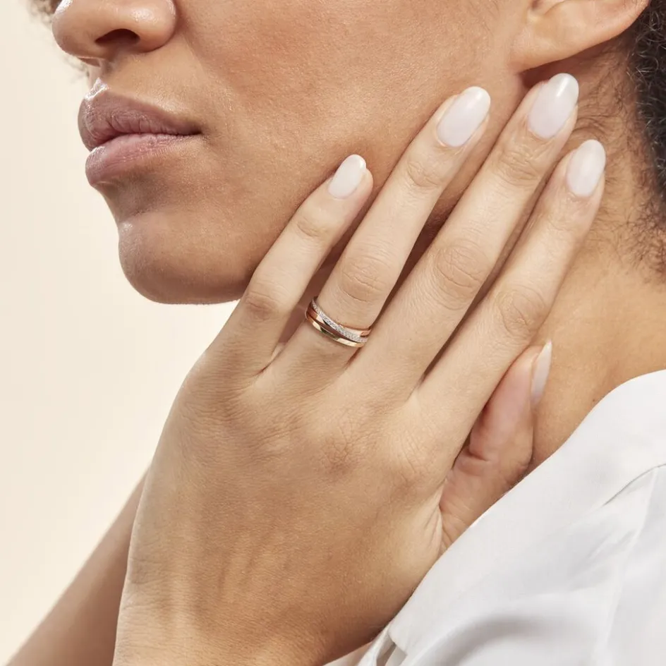Histoire d'Or Bague Layan Or Tricolore Diamant* Bagues|Bagues Avec Pierre