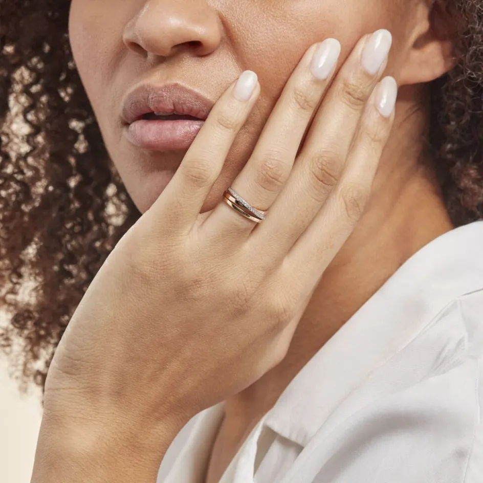 Histoire d'Or Bague Layan Or Tricolore Diamant* Bagues|Bagues Avec Pierre