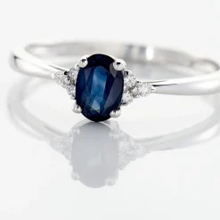 Histoire d'Or Bague Lea Or Blanc Saphir Et Diamant* Bagues|Bagues Avec Pierre