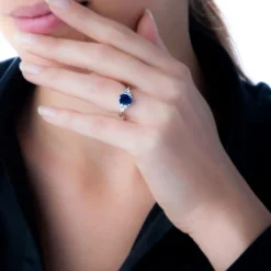 Histoire d'Or Bague Lea Or Blanc Saphir Et Diamant* Bagues|Bagues Avec Pierre