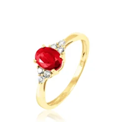 Histoire d'Or Bague Lea Or Jaune Rubis Et Diamant* Bagues|Bagues Avec Pierre