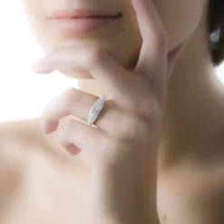 Outlet Histoire d'Or Bague Leanne Argent Blanc Oxyde De Zirconium