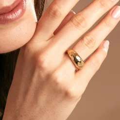 Histoire d'Or Bague Lessie Acier Doré* Bagues|Bagues Sans Pierre