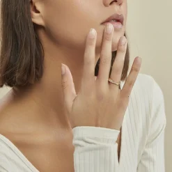 Online Histoire d'Or Bague Lia Plaqué Or Jaune Oxyde De Zirconium