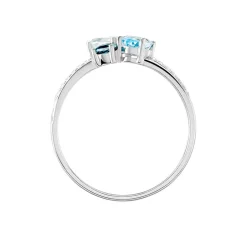 Discount Histoire d'Or Bague Lilia Or Blanc Topaze