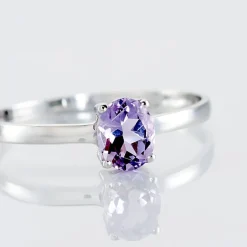 Clearance Histoire d'Or Bague Lily Or Blanc Amethyste or blanc amethyste violette