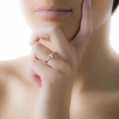 Hot Histoire d'Or Bague Lily Or Jaune Aigue Marine