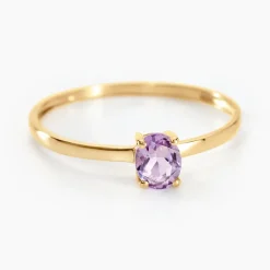 Online Histoire d'Or Bague Lily Or Jaune Amethyste or jaune amethyste violette