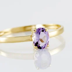 Online Histoire d'Or Bague Lily Or Jaune Amethyste or jaune amethyste violette