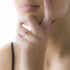 Histoire d'Or Bague Lily Or Rose Aigue Marine* Bagues|Bagues Avec Pierre