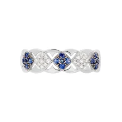 Histoire d'Or Bague Lina-maria Or Blanc Saphir Et Diamant* Bagues|Bagues Avec Pierre