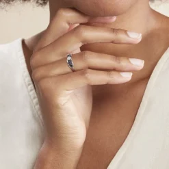 Histoire d'Or Bague Lina-maria Or Blanc Saphir Et Diamant* Bagues|Bagues Avec Pierre