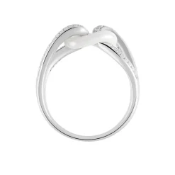 New Histoire d'Or Bague Link Argent Blanc Céramique Et Oxyde De Zirconium