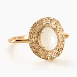 Histoire d'Or Bague Linna Plaqué Or Jaune Pierre De Lune* Bagues|Bagues Fantaisie