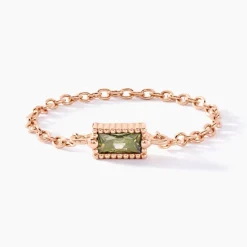 Histoire d'Or Bague Lipa Argent Rose Oxyde De Zirconium argent rose oxyde vert