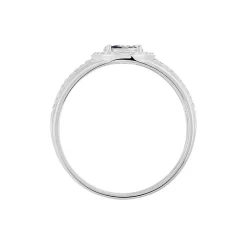 Outlet Histoire d'Or Bague Lise-laure Or Blanc Saphir Et Diamant