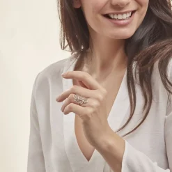 Discount Histoire d'Or Bague Lizon Argent