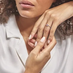 Histoire d'Or Bague Loriane Or Blanc Amethyste Et Oxyde De Zirconium* Bagues|Bagues Avec Pierre