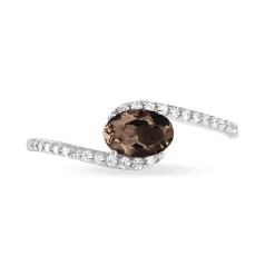 Histoire d'Or Bague Loriane Or Blanc Quartz Et Diamant* Bagues|Bagues Avec Pierre