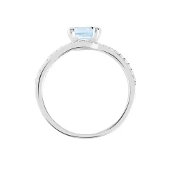 Histoire d'Or Bague Loriane Or Blanc Topaze Et Oxyde De Zirconium* Bagues|Bagues Avec Pierre